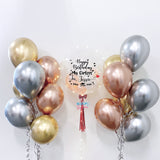 24'' Personalised Balloon with Chrome Balloons Side Bundle
