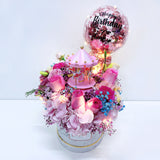 Personalised Balloon Carousel Musical Flower Box