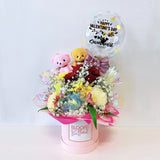 5''Personalised Balloon SweetHeart Flower Box - 甜心花盒