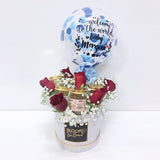 5''Personalised Balloon Bird Nest Flower Box