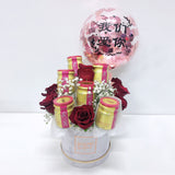 5''Personalised Balloon Bird Nest Flower Box