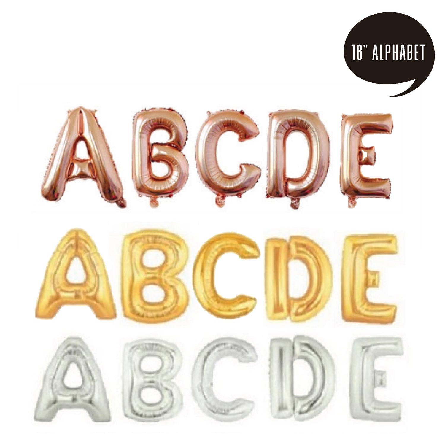 16-Inch Alphabet Balloons in Singapore — Custom Letter Party Balloons