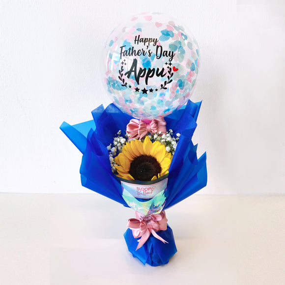 [MINI SIZE BOUQUET] 5'' Personalised Balloon Mini Flower Bouquet