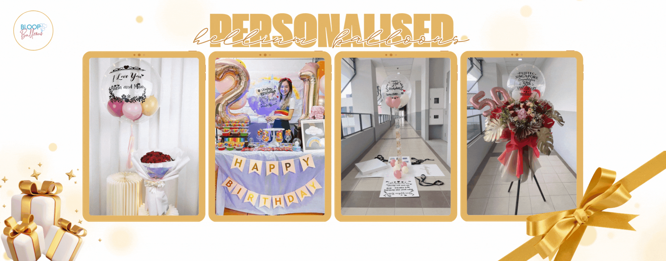 24" Customised Helium Balloon By Bloop Balloons