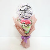 [MINI SIZE BOUQUET] 5'' Personalised Balloon Flower Bouquet - Mother's Day Collection