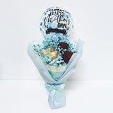 [MINI SIZE BOUQUET] 5'' Personalised Balloon Mini Flower Bouquet With 3 Ferrero Rocher