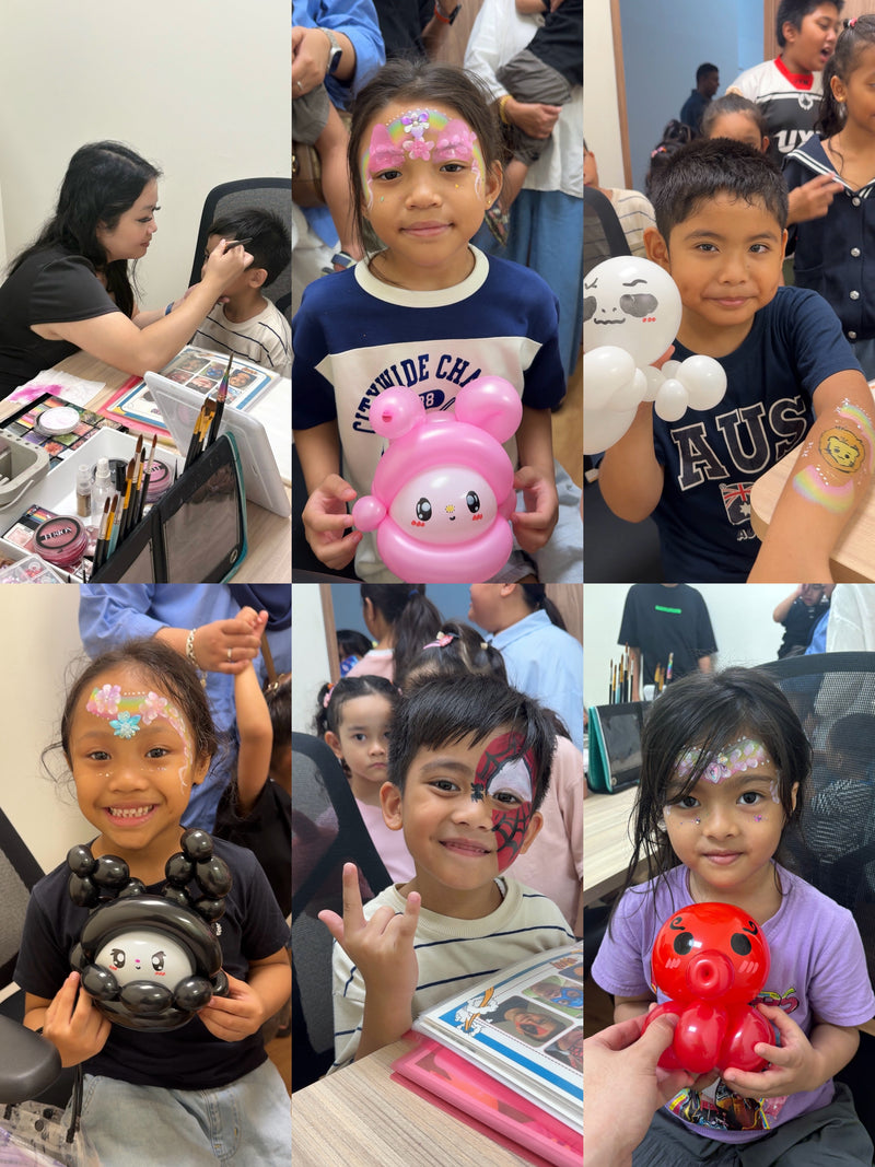 Face painting for Aardwolf Pestkare corporate family day event in Singapore