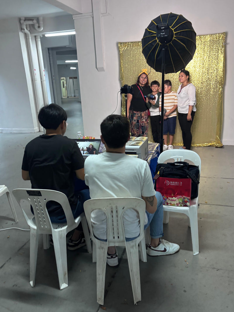 Photobooth setup for birthday celebration at a residential community event in Singapore