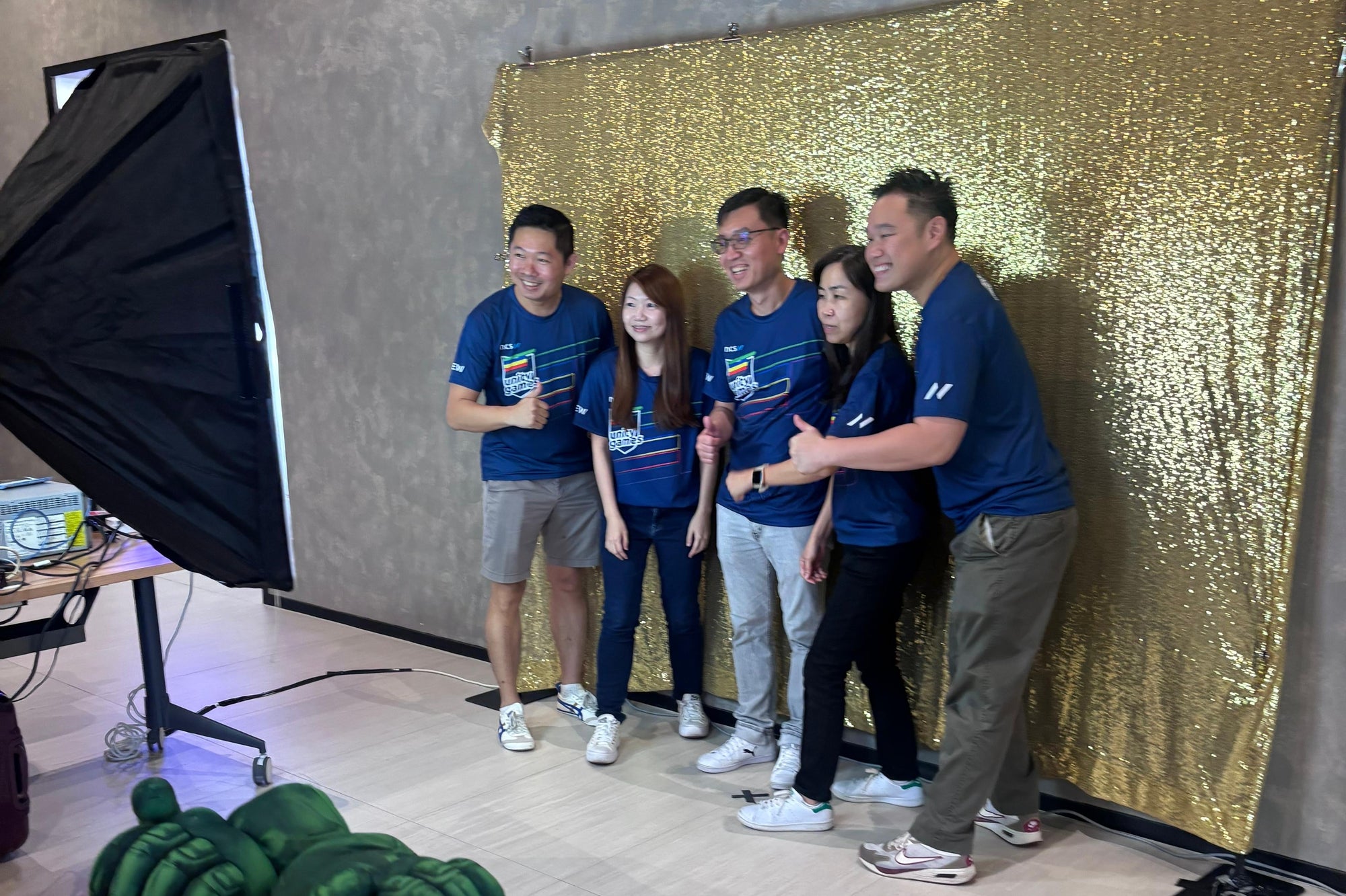 Photobooth setup at NCS corporate event in Singapore
