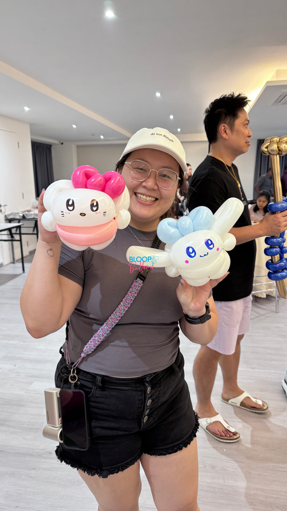 Sanrio characters balloon sculpting for kids birthday party in Singapore by Bloop Balloons