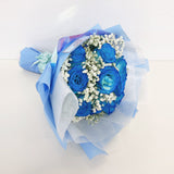 [LARGE BOUQUET] 10 Electric Blue Roses Bouquet - At Least 2 Days Pre Order Required : Mother's Day Collection