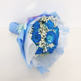 [LARGE BOUQUET] 10 Electric Blue Roses Bouquet - At Least 2 Days Pre Order Required