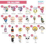 [LARGE+ BOUQUET] 5'' Led Personalised Balloon with Foil Balloon Flower Bouquet