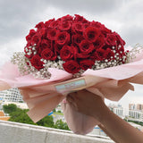 [SUPER JUMBO] 99 Red Roses Flower Bouquet - At Least 1 Week Pre Order Required
