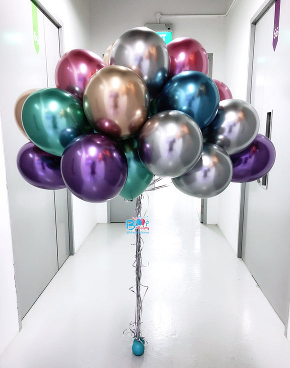 30pcs In A Bundle - 12'' Helium Chrome Latex Balloon Package 