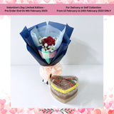 Single Stalk Rose Bouquet With Mini Nutella Tart - Limited Valentine's Day Series