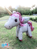 [Pink Fairy Unicorn] - 3D Unicorn Walker Balloon (Air-Filled Only) 