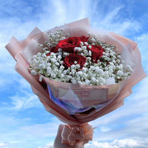 [SMALL] 5 Red Roses Flower Bouquet - Valentine's Day Collection