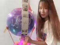 Hot Air Balloon Mini Balloons Photo Pulling Box