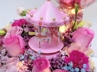 5''Personalised Balloon Carousel Musical Premium Flower Box