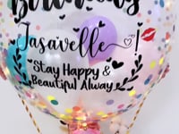 24 ''Personalised Hot Air Balloon Carousel Musical Flower Box