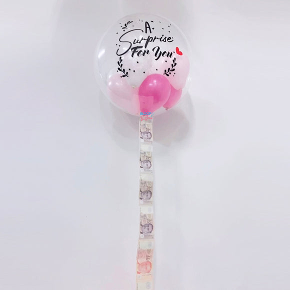 Cash Money - Personalised Balloon Surprise Box 