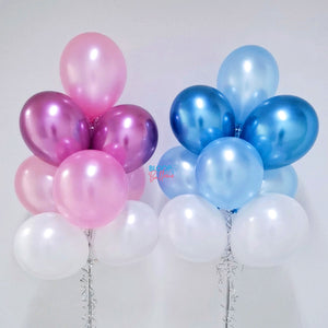 Blue, Pink and White Themed Helium Latex Balloon 
