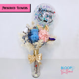 5'' Personalised Balloon Preserved Flower In A Bottle