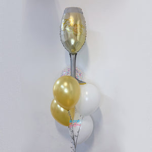 Champagne Glass Balloons Bundle Set
