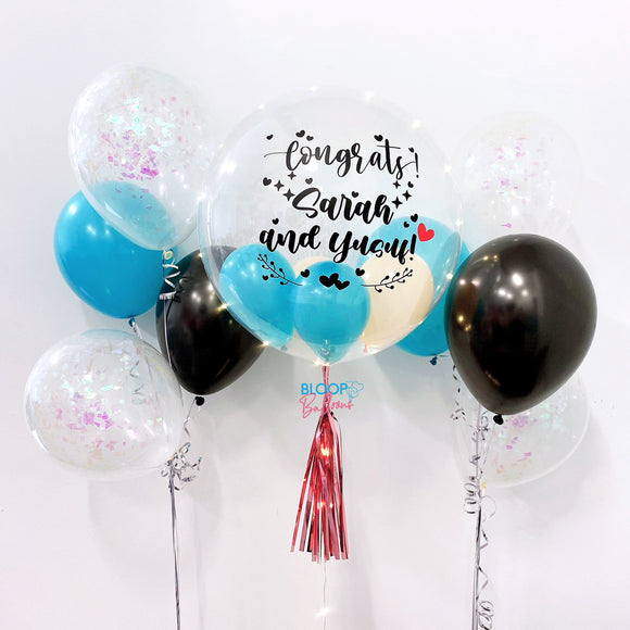 Congratulations 24'' Personalized Balloon Bundle Set