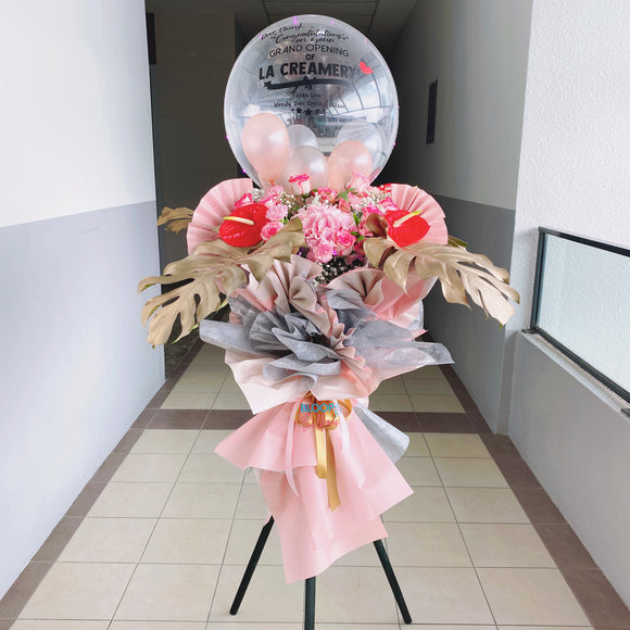 Premium Golden Congratulatory Grand Opening Flower Stand