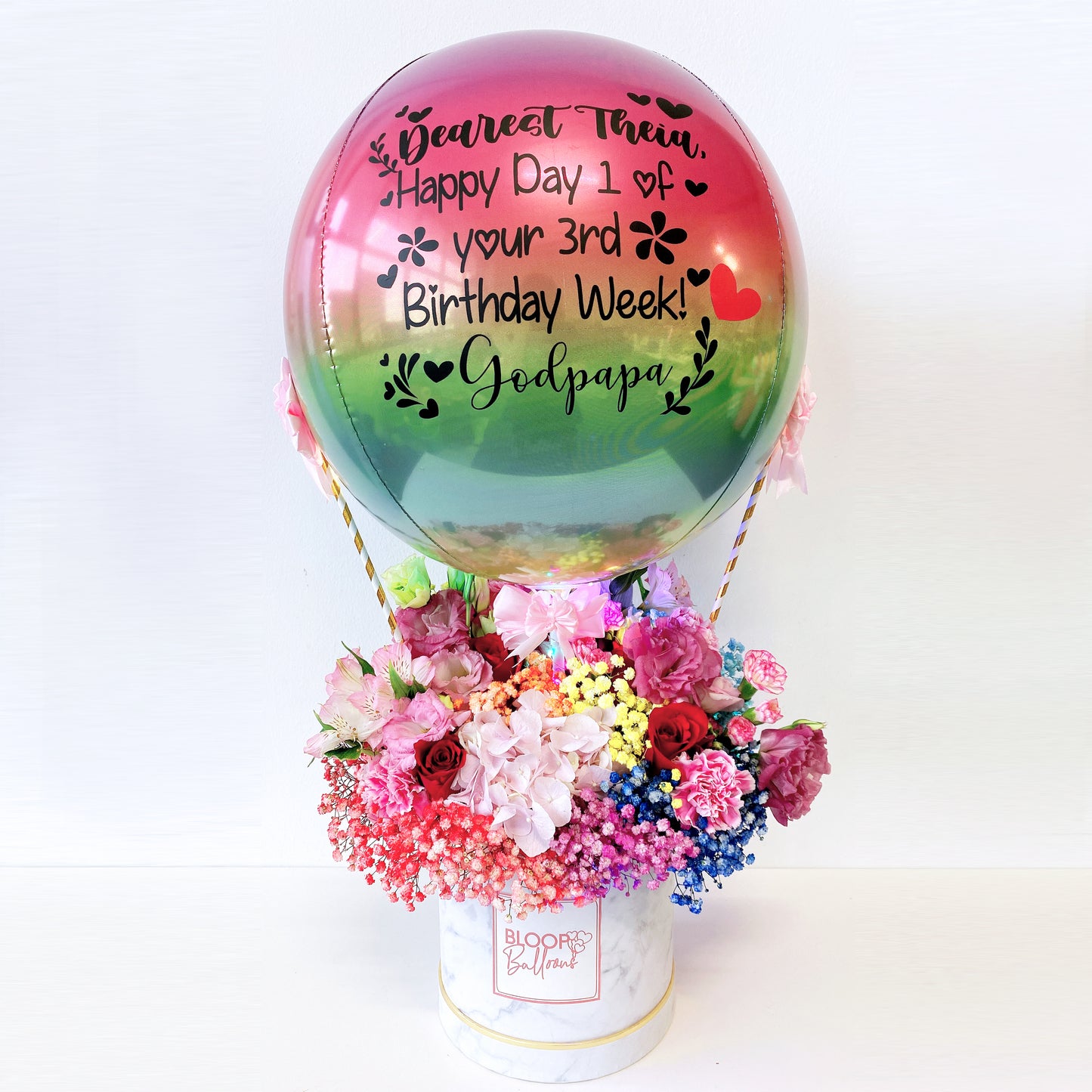 [JUMBO] Ombre Orbz Hot Air Balloon Flower Box