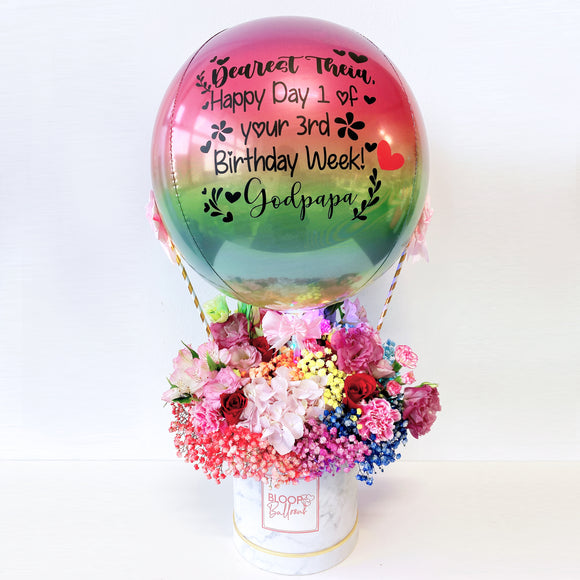 [JUMBO] Ombre Orbz Hot Air Balloon Flower Box