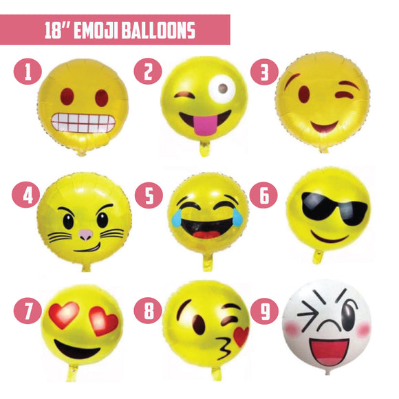 18'' Emoji Foil Balloons 