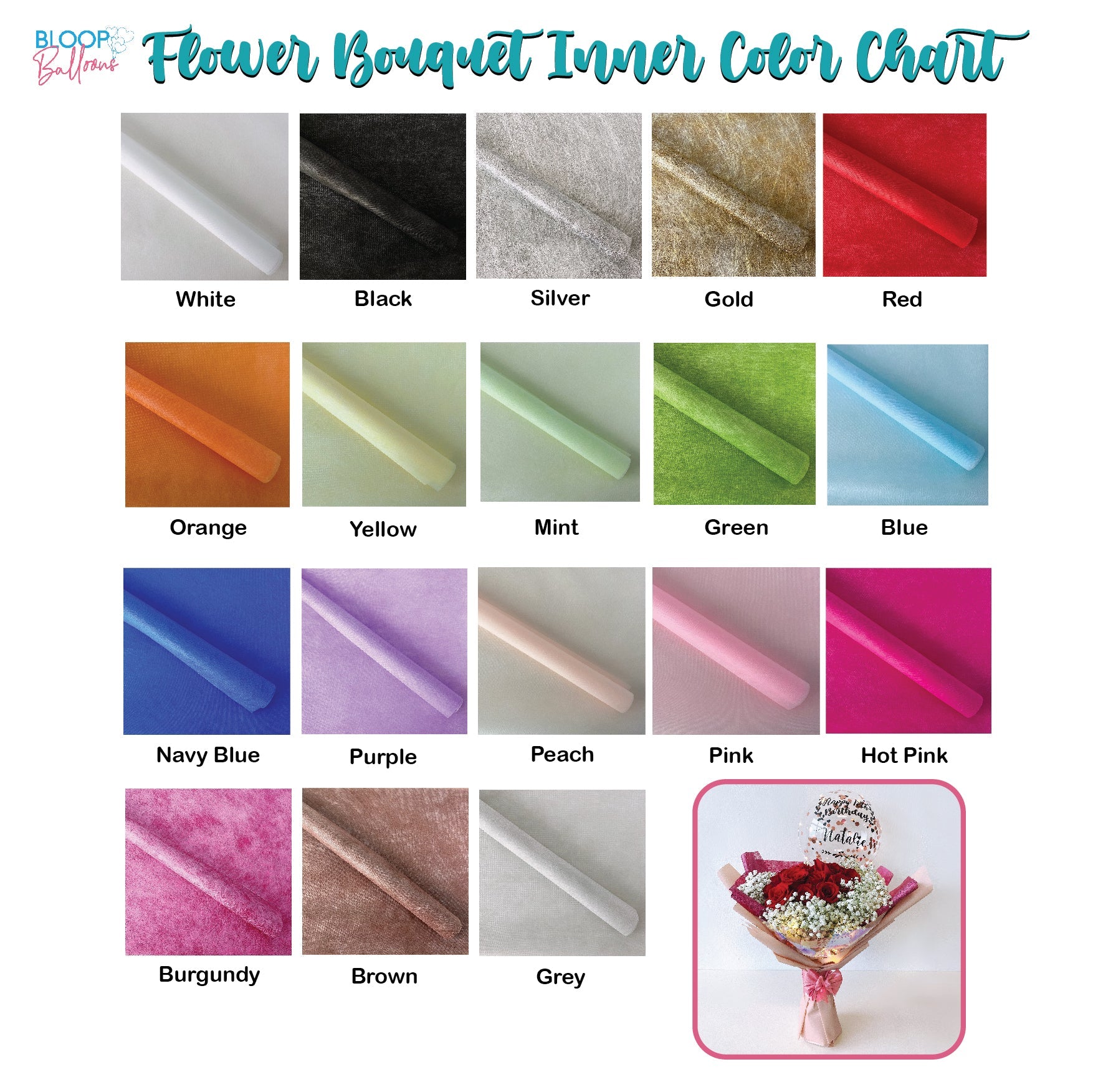 Flower Wrapper Color Chart 