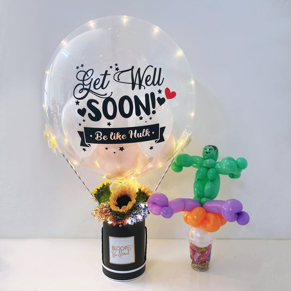 [SMALL] Hot Air Balloon Flower Box - Get Well Soon