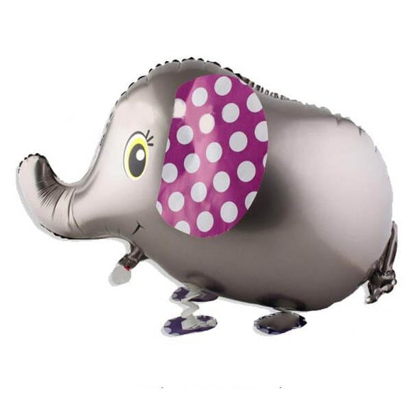 Walking Pet Animal Balloon - Grey Elephant