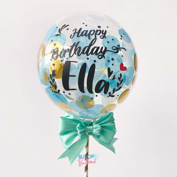 5'' Personalised Confetti Balloon - Birthday
