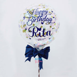 5'' Personalised Confetti Balloon - Happy Birthday