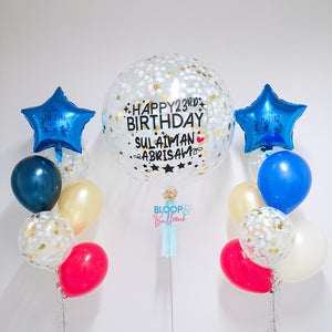 36'' Personalised Confetti Balloon Side Bundle 