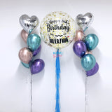 36" Confetti Helium Balloon With Full Tassels Package