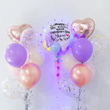 24''personalised balloon with 2 side bouquets bundle set - Valentine's Day Collection