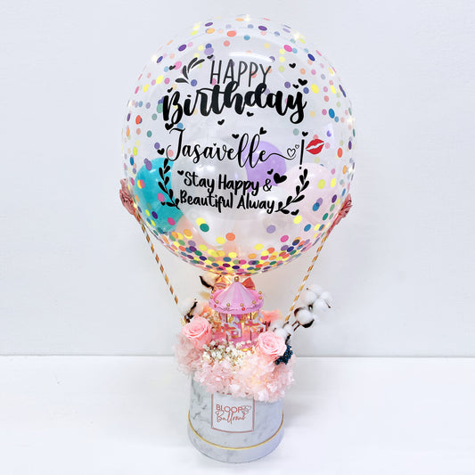 Hot Air Balloon Carousell Music Flower Box