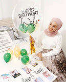 Surprise Box with 24'' Personalised Balloon , 6 Photos and Wording On Box
