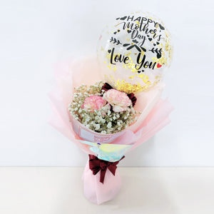 [MINI SIZE BOUQUET] 5'' Personalised Balloon Flower Bouquet - Mother's Day Collection