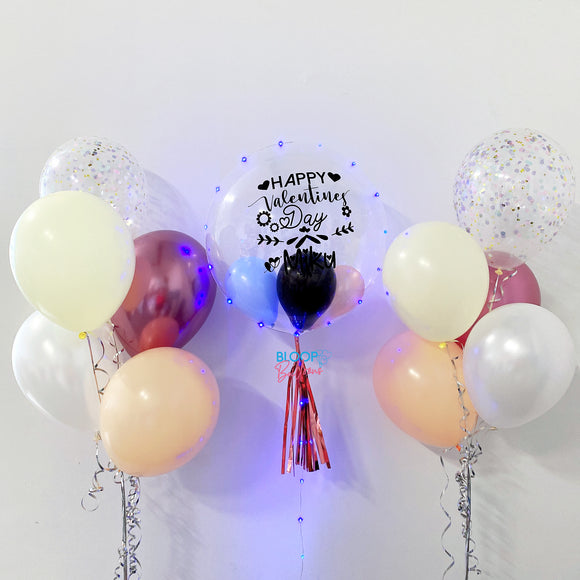 24'' Personalised Balloon With 2 Bundle Side balloon - Valentine's Day Collection