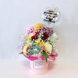 5''Personalised Balloon SweetHeart Flower Box - 甜心花盒 (Valentine's Day Collection)