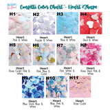 Heart Shaped Confetti Color Chart 