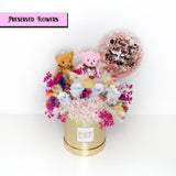 5'' Personalised Balloon Sweet Romance Preserved Premium Flower Box