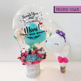 24 ''Personalised Hot Air Balloon Preserved Flower Box